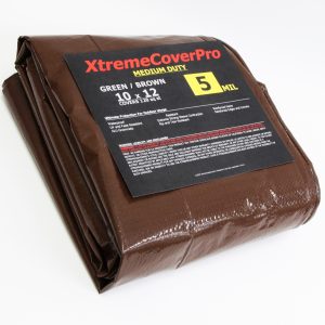 XtremeCoverPro Medium Duty Brown/Green Tarp 5mil 10'X12'