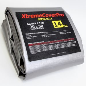 XtremeCoverPro Super Heavy Duty Silver/Tan Tarp 14mil 20'X30'