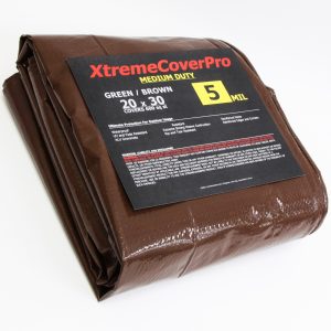 XtremeCoverPro Medium Duty Brown/Green Tarp 5mil 20'X30'