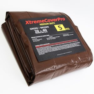 XtremeCoverPro Medium Duty Brown/Green Tarp 5mil 20'X40'