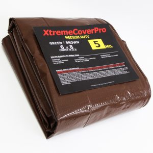 XtremeCoverPro Medium Duty Brown/Green Tarp 5mil 6'x8'